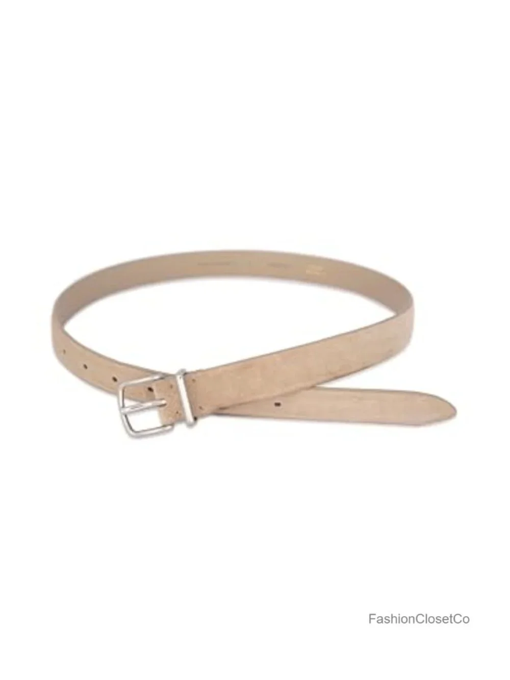 Women's Suede Leather Belt Metal Loop 1 Inch Adjustable Fashion Accessory